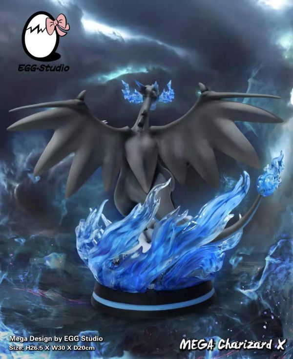 Fire-breathing dragon Mega Charizard X