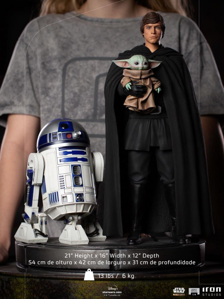 Luke Skywalker, R2-D2 and Grogu - Legacy Replica (The Mandalorian) 1/4