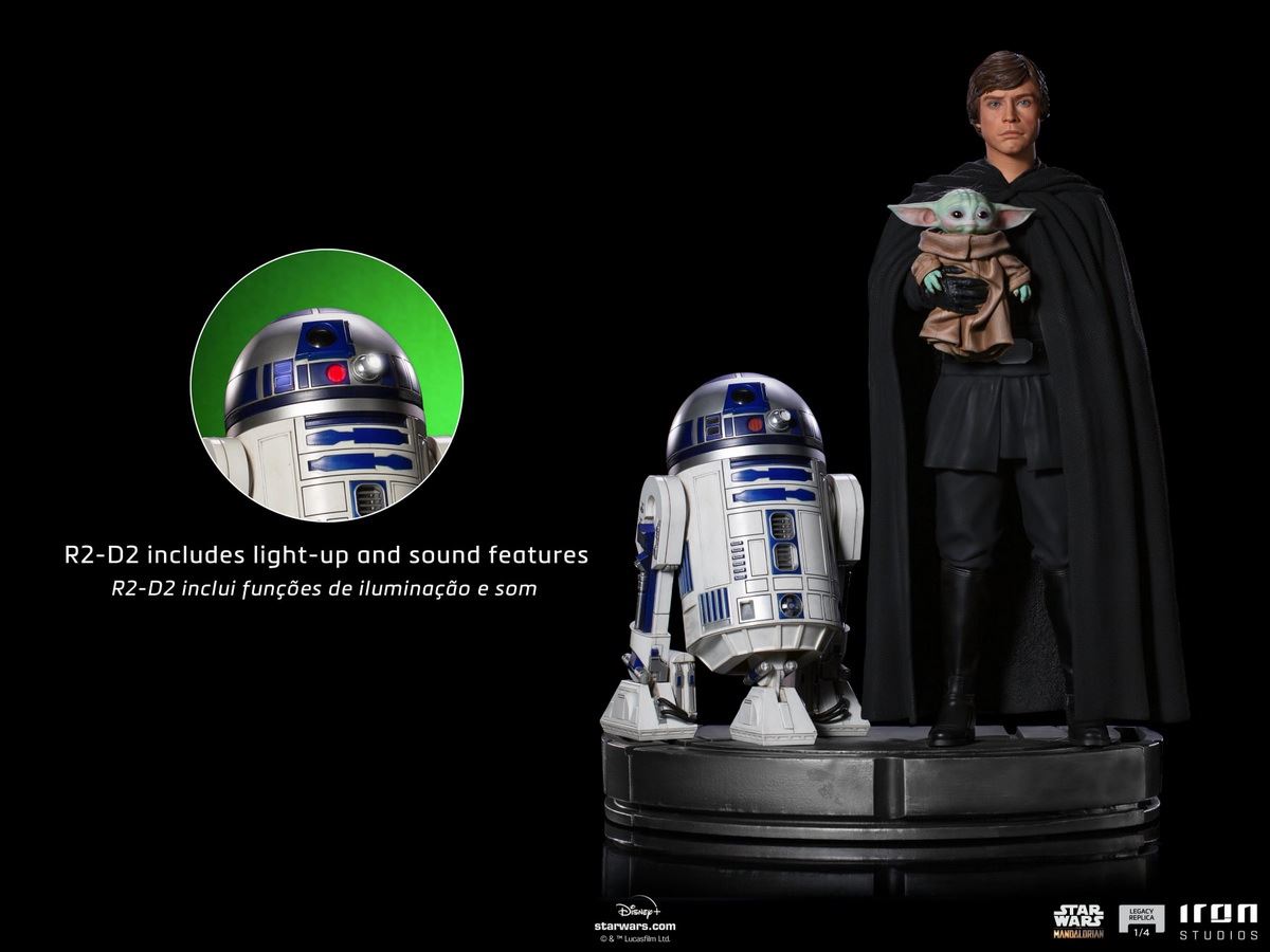Luke Skywalker, R2-D2 and Grogu - Legacy Replica (The Mandalorian) 1/4