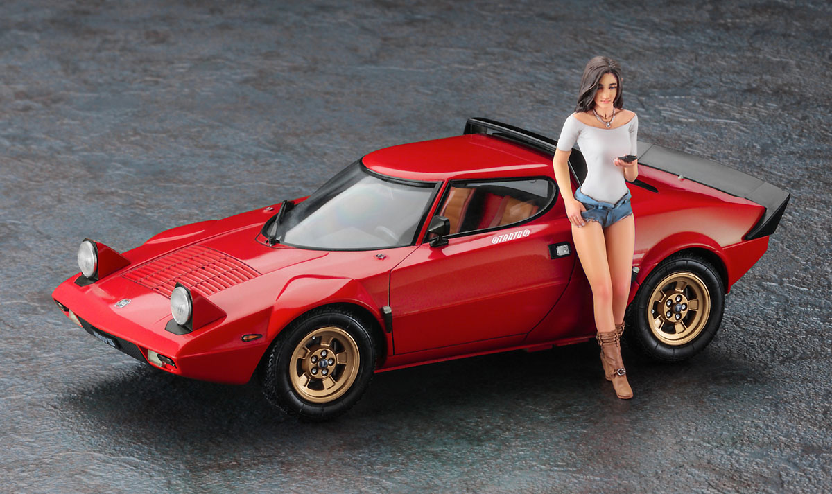 Lancia Stratos HF Stradale w / Italian Girls Figure