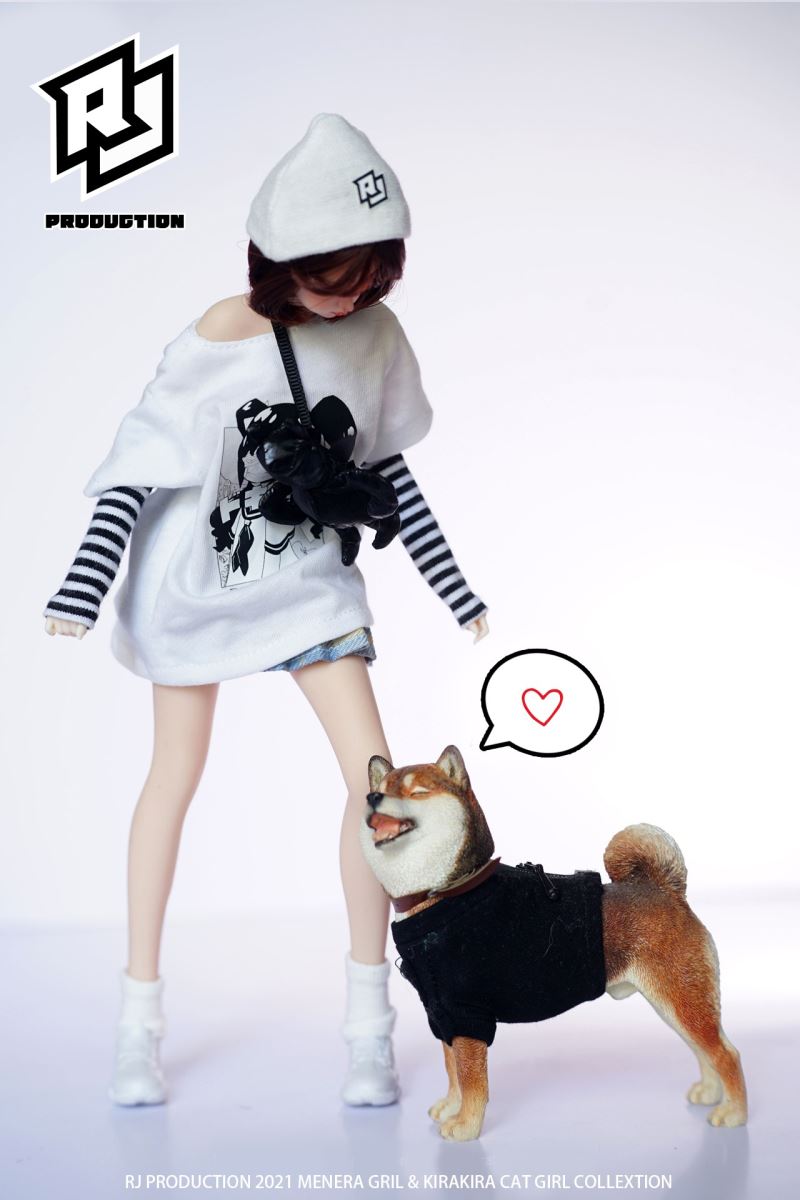 Cute Girl & KIRA Cat Girl Trendy Girl Print T-shirt Set-Sweet Cool Two-dimensional 1/6