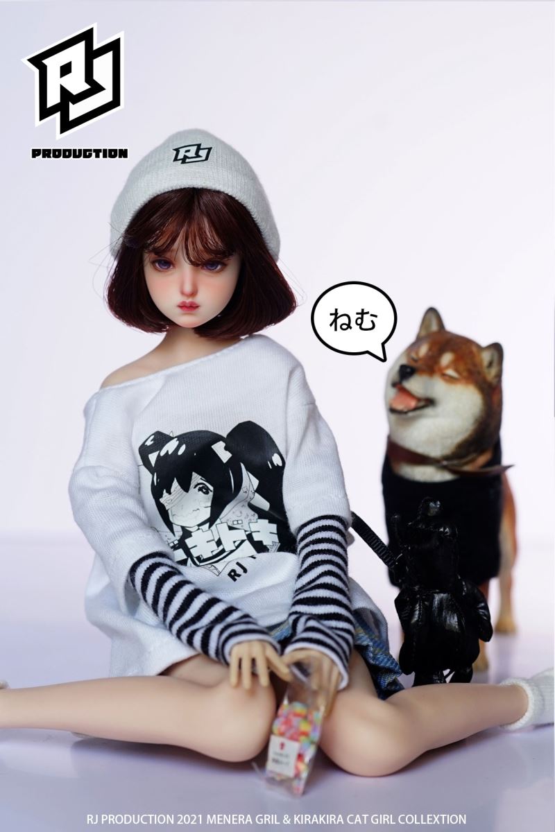 Cute Girl & KIRA Cat Girl Trendy Girl Print T-shirt Set-Sweet Cool Two-dimensional 1/6