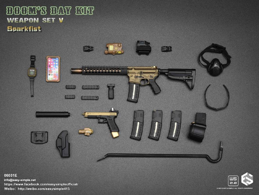 DOOM'S DAY KIT WEAPON SET V 1/6