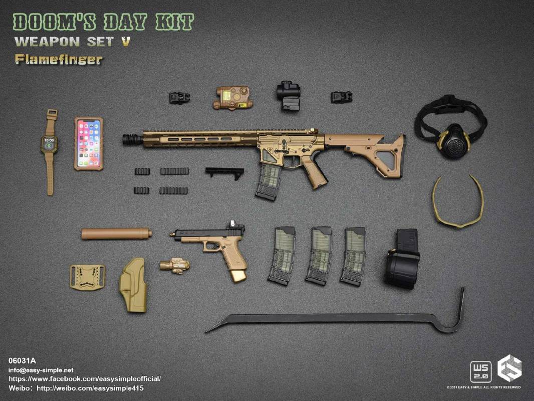 DOOM'S DAY KIT WEAPON SET V 1/6