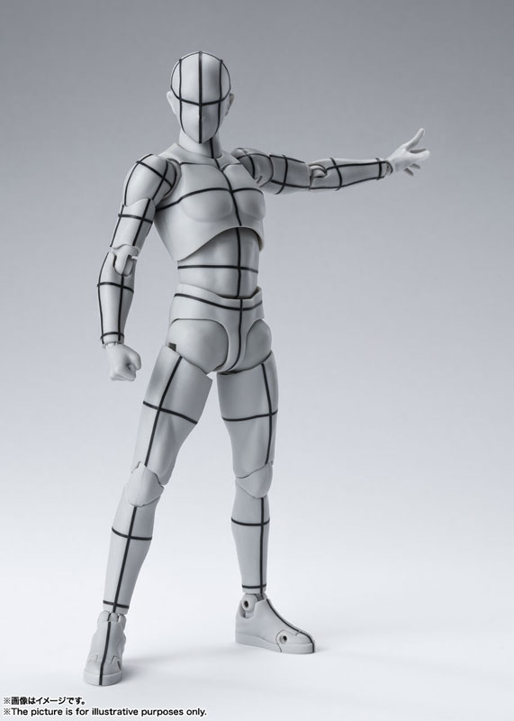 S.H.Figuarts Body-chan, Body-kun -Wire Frame- (Gray Color Ver.) 2Types Set