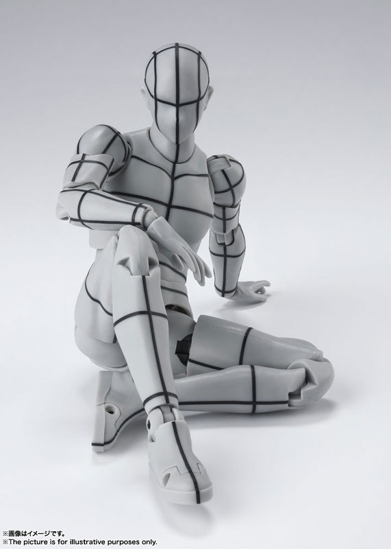 S.H.Figuarts Body-chan, Body-kun -Wire Frame- (Gray Color Ver.) 2Types Set