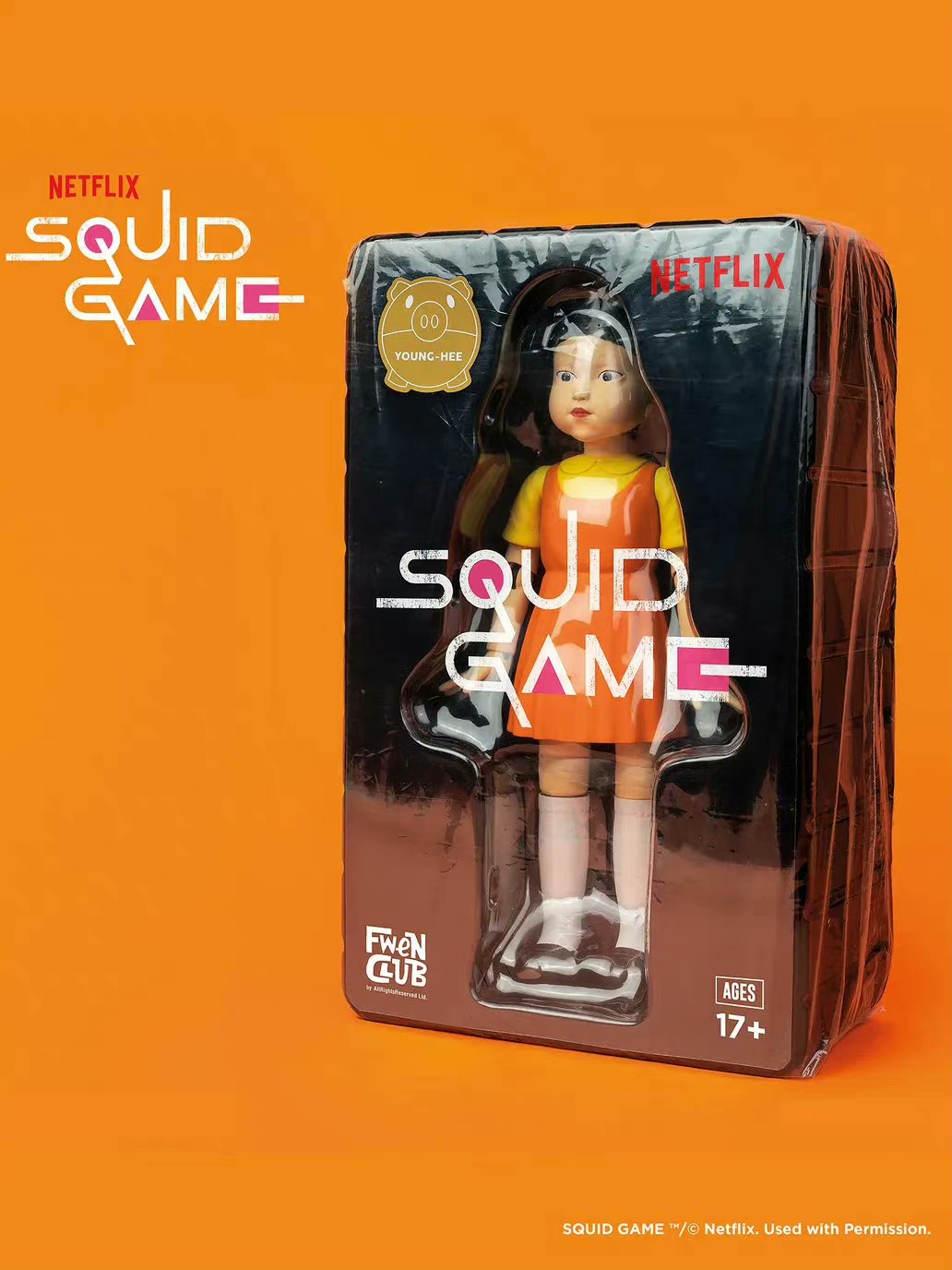 Squid Game one, two, three, wooden figures can move