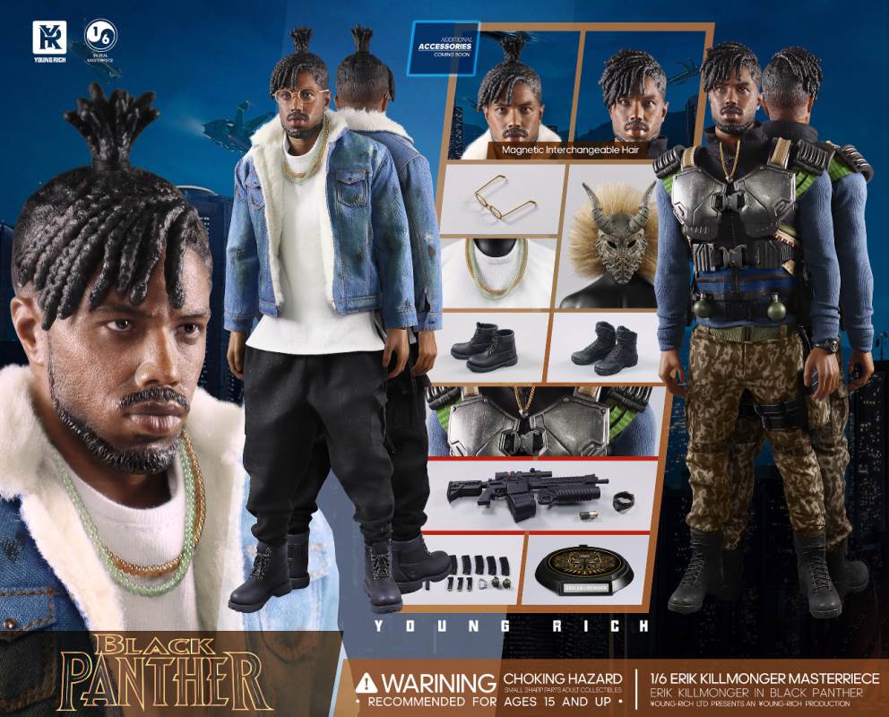 1/6 Black Panther villain Eric Leopard action figure YR012