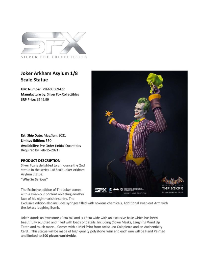 1/8 Arkham Asylum-Joker Statue