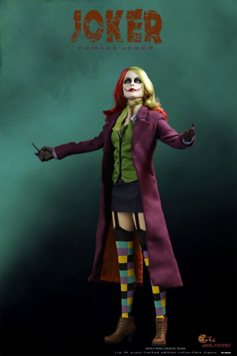 Female Joker Head sculpt reset.Fine coating 1/6