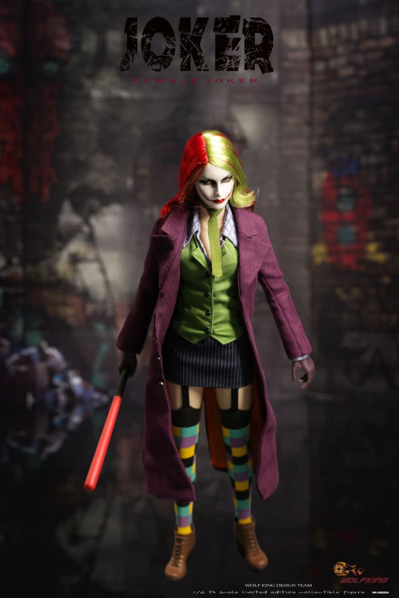Female Joker Head sculpt reset.Fine coating 1/6