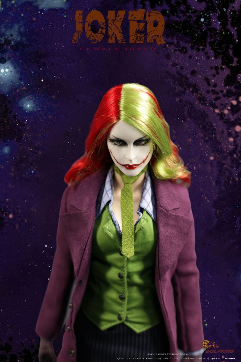 Female Joker Head sculpt reset.Fine coating 1/6