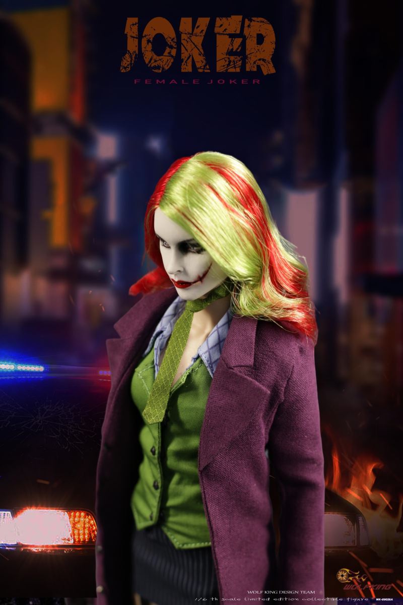 Female Joker Head sculpt reset.Fine coating 1/6