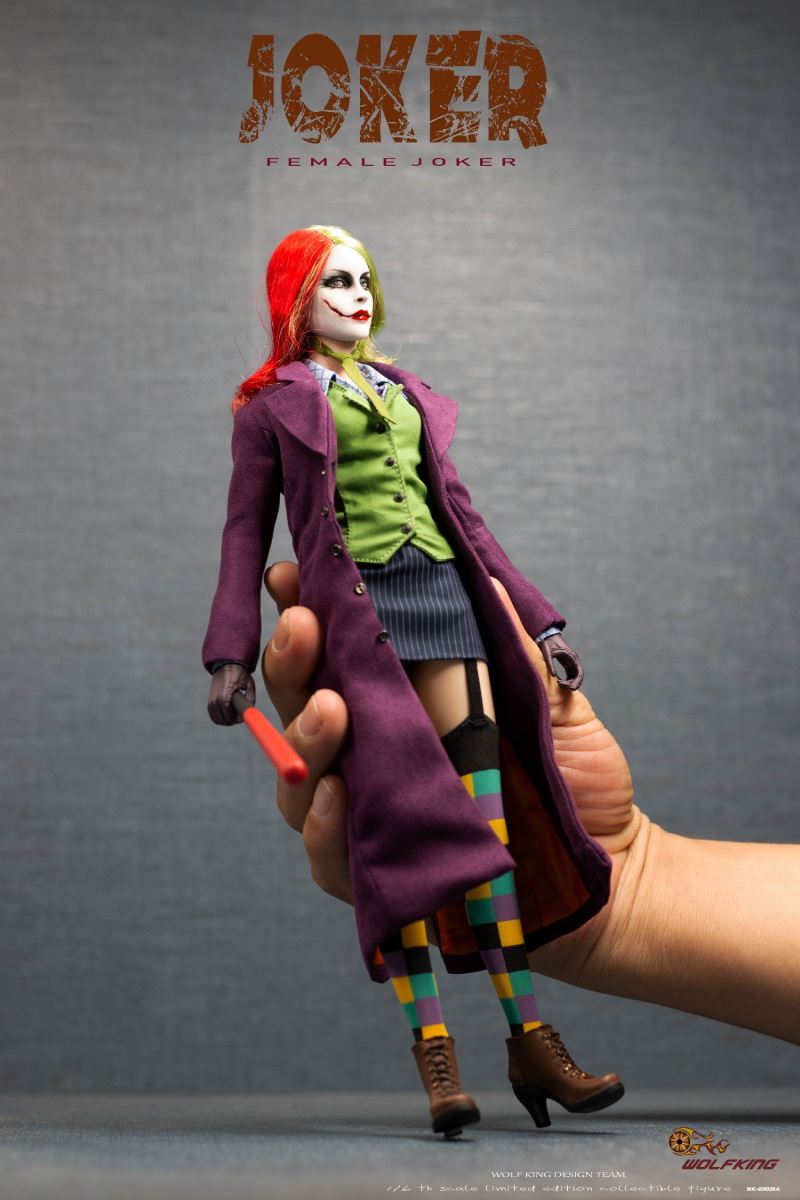 Female Joker Head sculpt reset.Fine coating 1/6