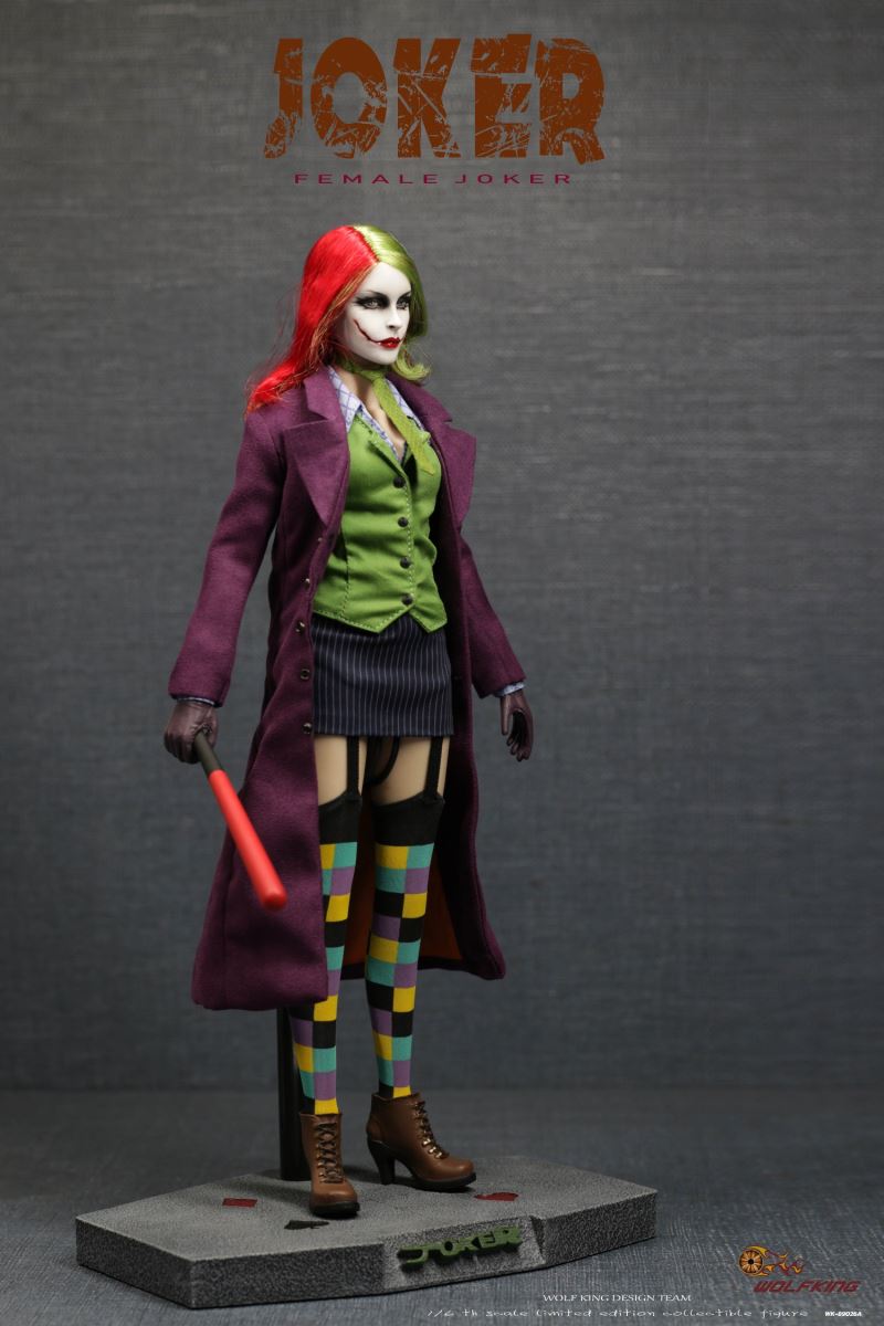Female Joker Head sculpt reset.Fine coating 1/6