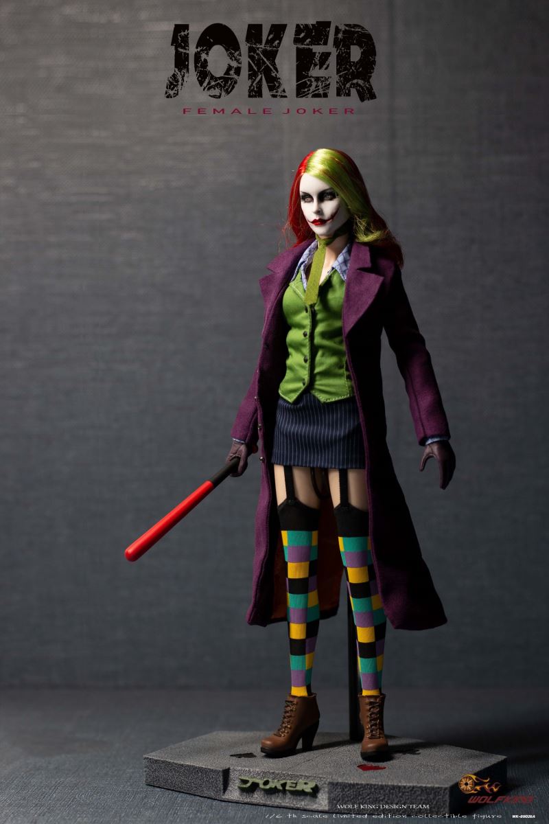 Female Joker Head sculpt reset.Fine coating 1/6