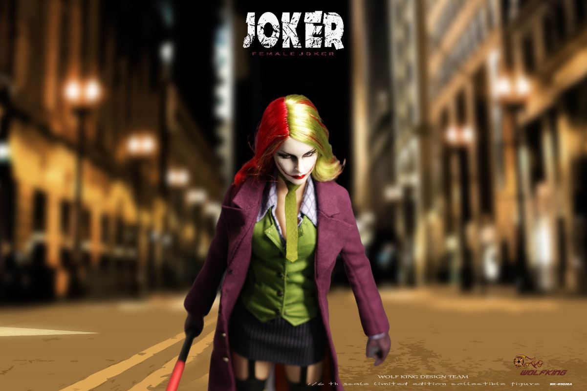 Female Joker Head sculpt reset.Fine coating 1/6
