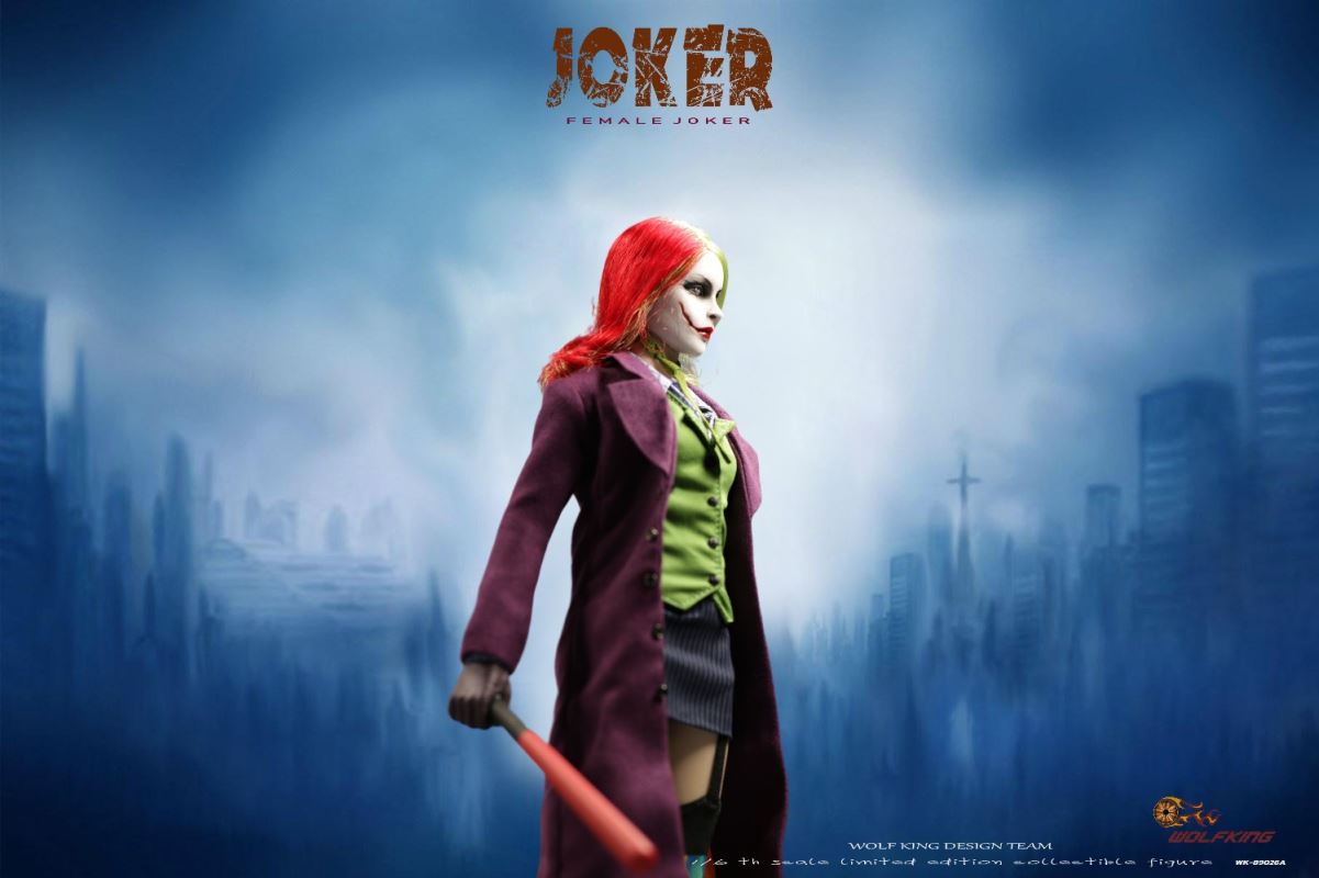 Female Joker Head sculpt reset.Fine coating 1/6