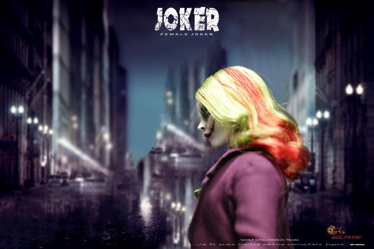 Female Joker Head sculpt reset.Fine coating 1/6