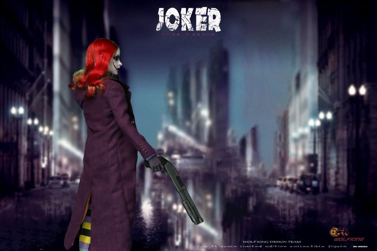 Female Joker Head sculpt reset.Fine coating 1/6