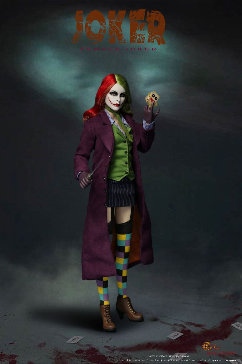 Female Joker Head sculpt reset.Fine coating 1/6