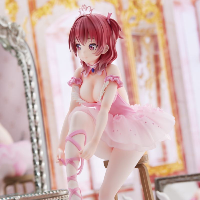 Anmi Illustration Flamingo Ballet Group Ponytail Girl, Akagami no ko & Kouhai-chan