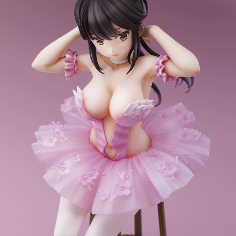 Anmi Illustration Flamingo Ballet Group Ponytail Girl, Akagami no ko & Kouhai-chan