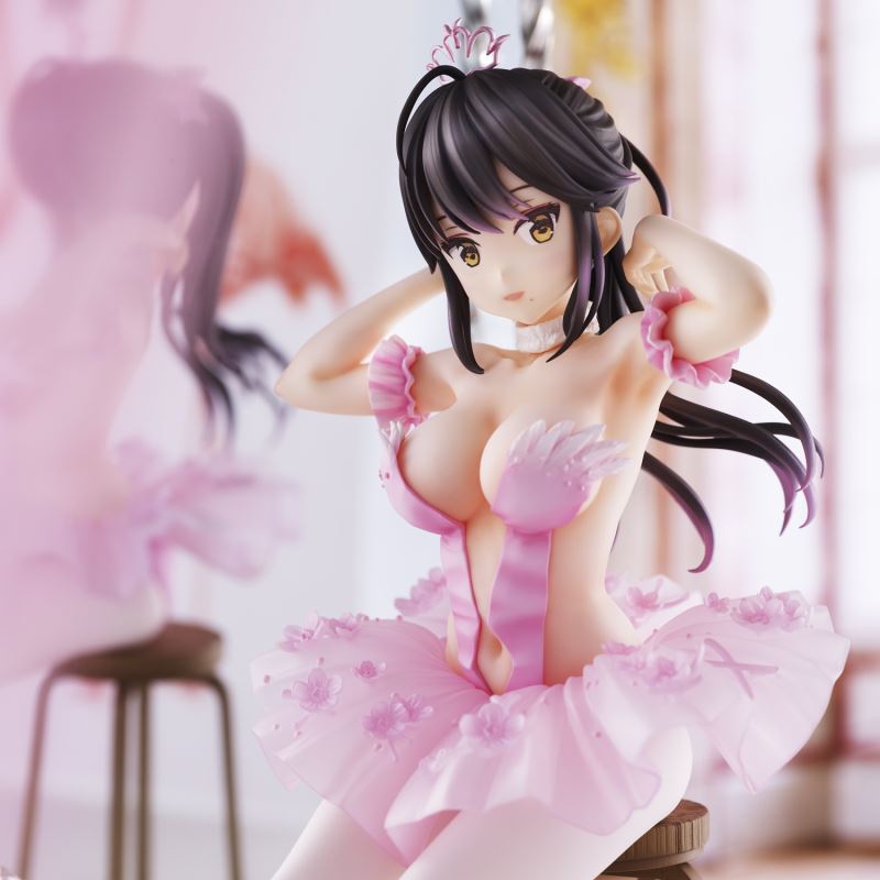 Anmi Illustration Flamingo Ballet Group Ponytail Girl, Akagami no ko & Kouhai-chan