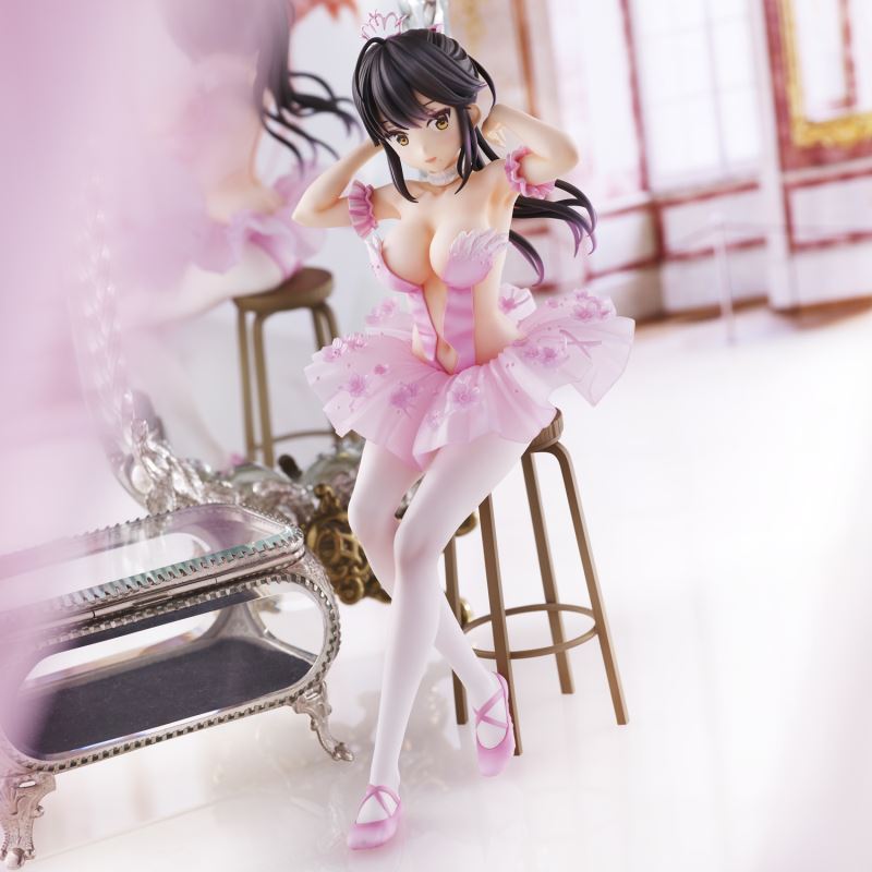 Anmi Illustration Flamingo Ballet Group Ponytail Girl, Akagami no ko & Kouhai-chan