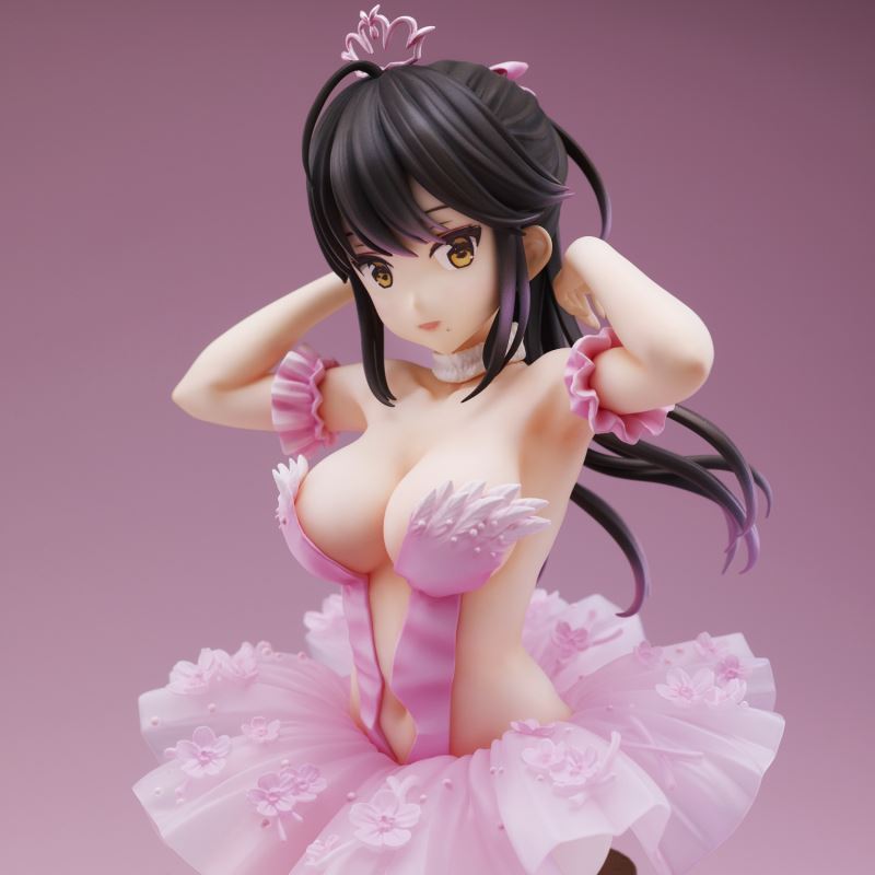 Anmi Illustration Flamingo Ballet Group Ponytail Girl, Akagami no ko & Kouhai-chan