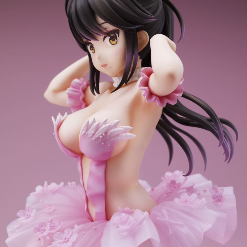 Anmi Illustration Flamingo Ballet Group Ponytail Girl, Akagami no ko & Kouhai-chan
