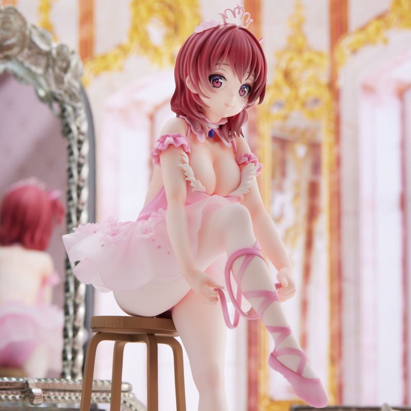 Anmi Illustration Flamingo Ballet Group Ponytail Girl, Akagami no ko & Kouhai-chan