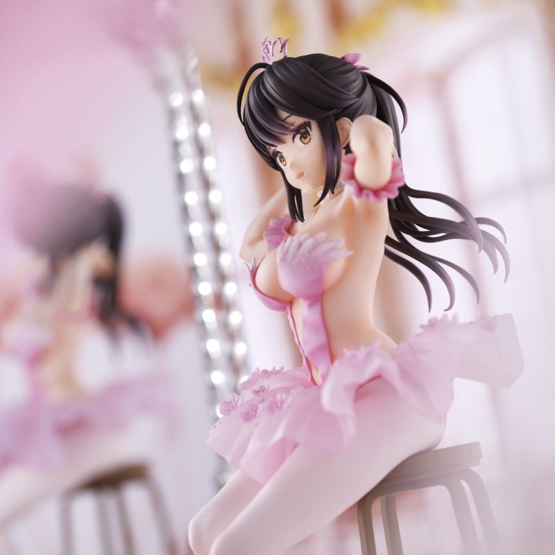 Anmi Illustration Flamingo Ballet Group Ponytail Girl, Akagami no ko & Kouhai-chan