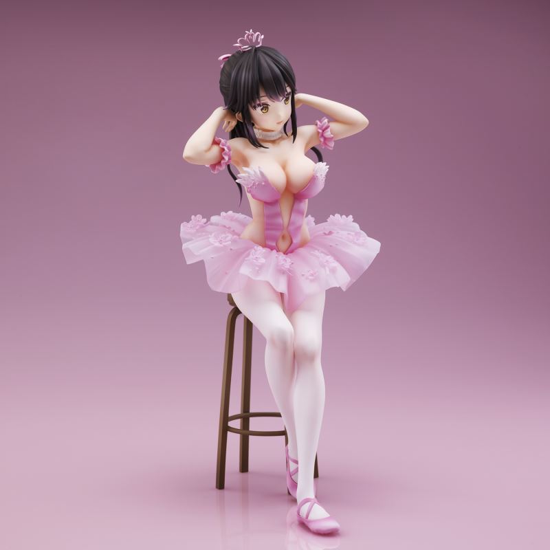 Anmi Illustration Flamingo Ballet Group Ponytail Girl, Akagami no ko & Kouhai-chan