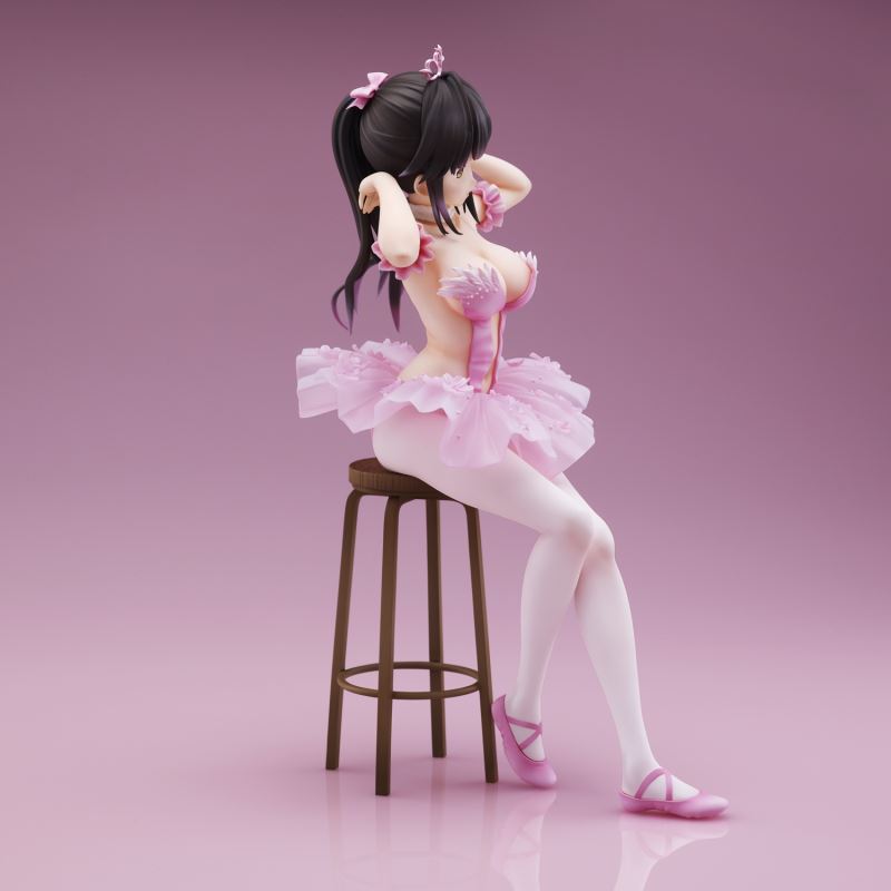 Anmi Illustration Flamingo Ballet Group Ponytail Girl, Akagami no ko & Kouhai-chan