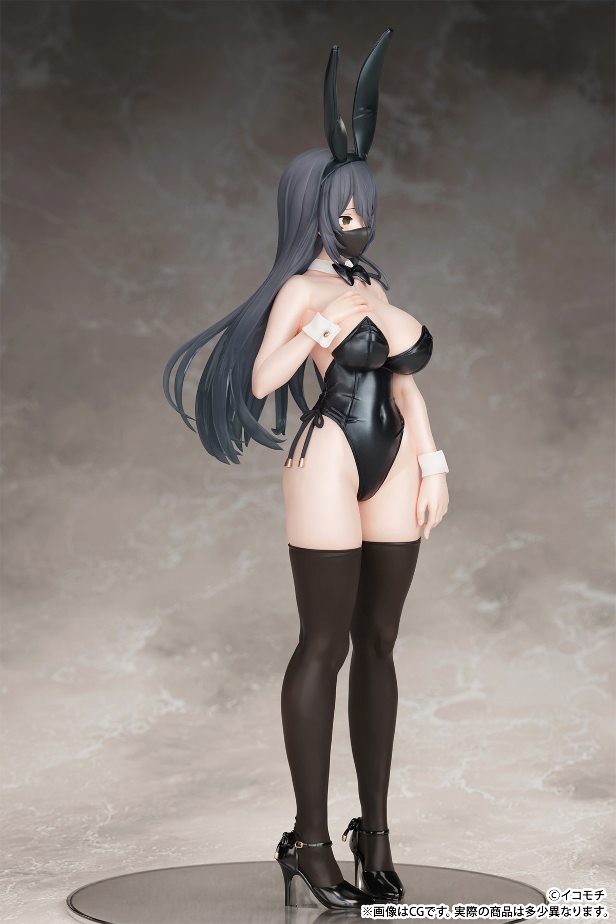 Kuro Bunny Kouhai-chan (Mask ver. & Real Face ver.) illustrated by Ikomochi 1/7