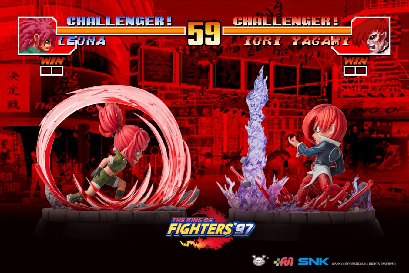The King of Fighters '97 Leona vs Iori Yagami