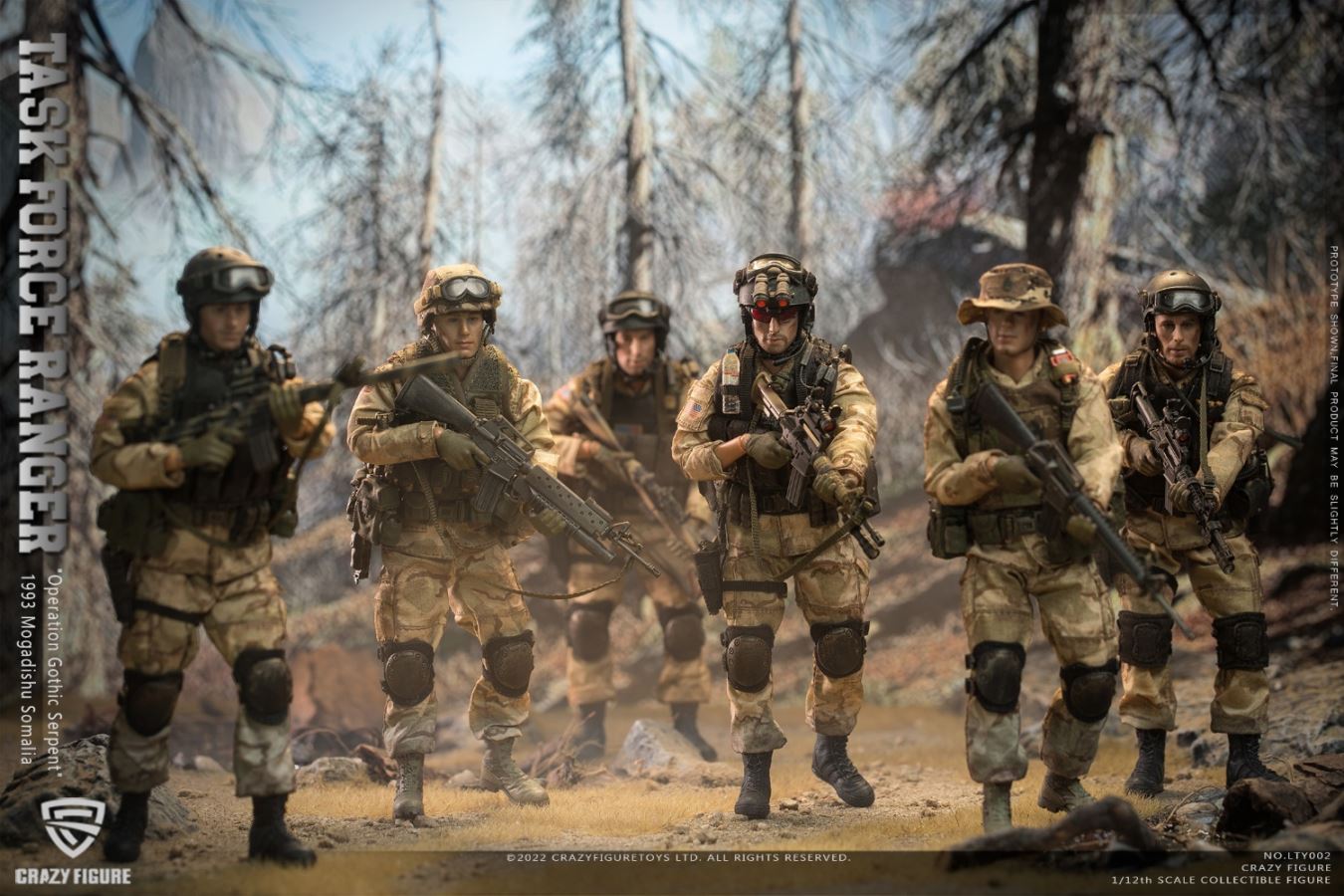 US Army Ranger, Delta Battle Damaged Old Suit (6-person team) 1/12