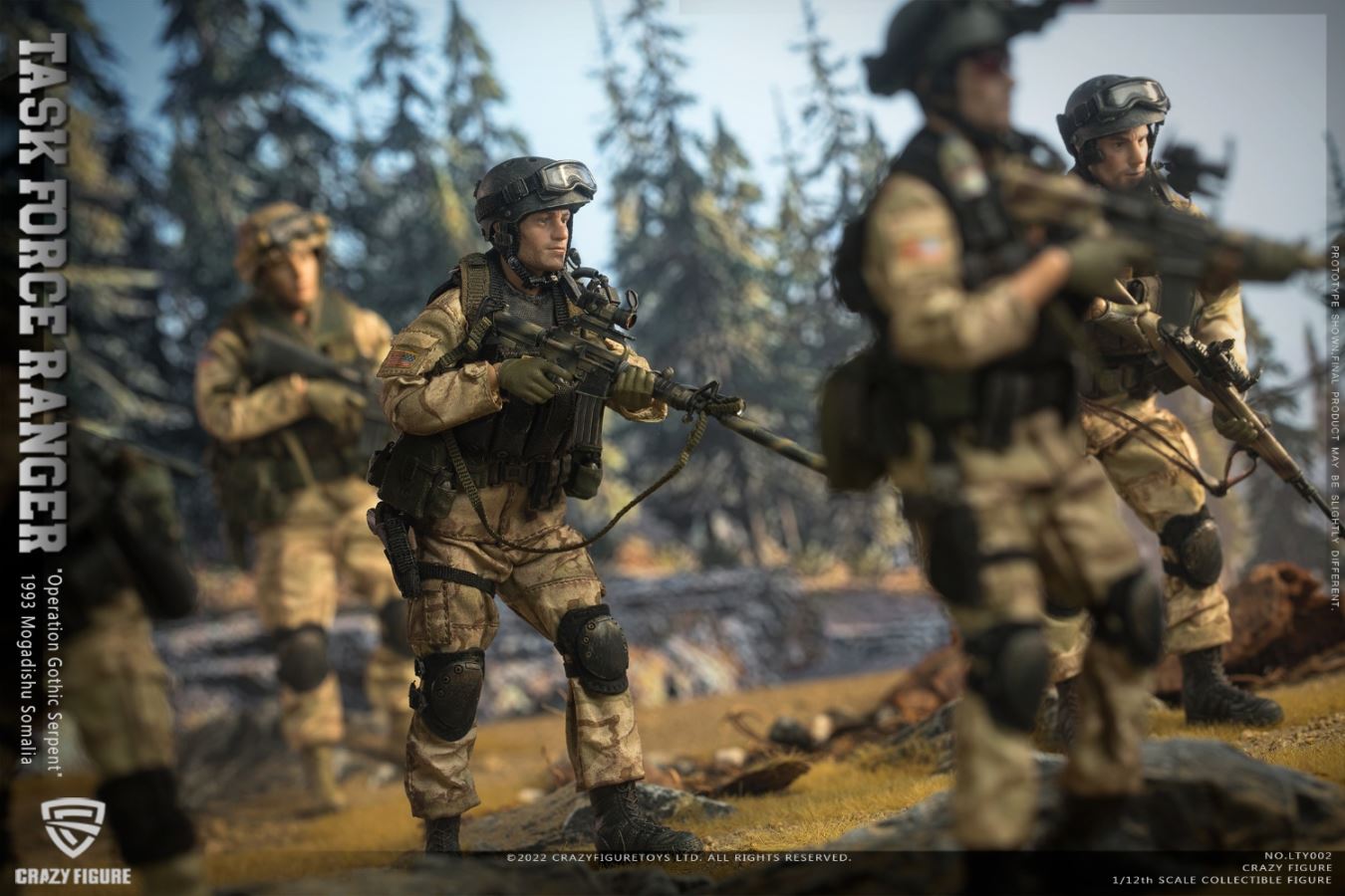 US Army Ranger, Delta Battle Damaged Old Suit (6-person team) 1/12