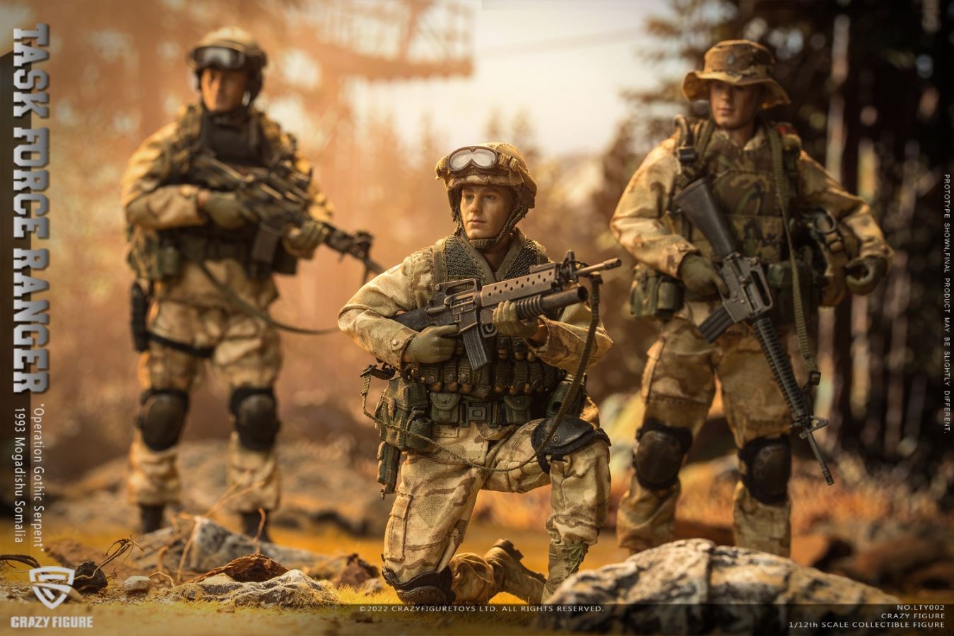 US Army Ranger, Delta Battle Damaged Old Suit (6-person team) 1/12