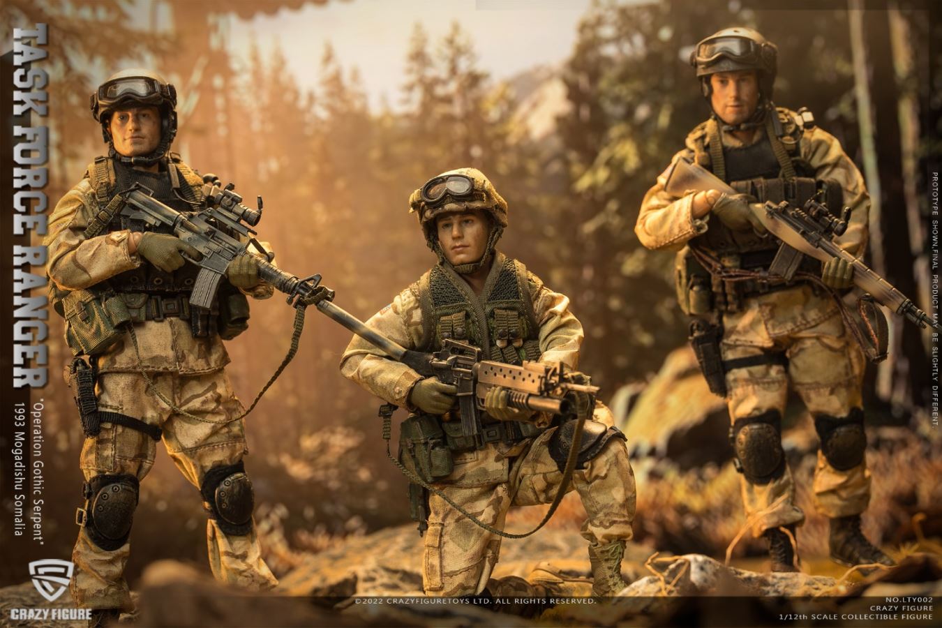 US Army Ranger, Delta Battle Damaged Old Suit (6-person team) 1/12