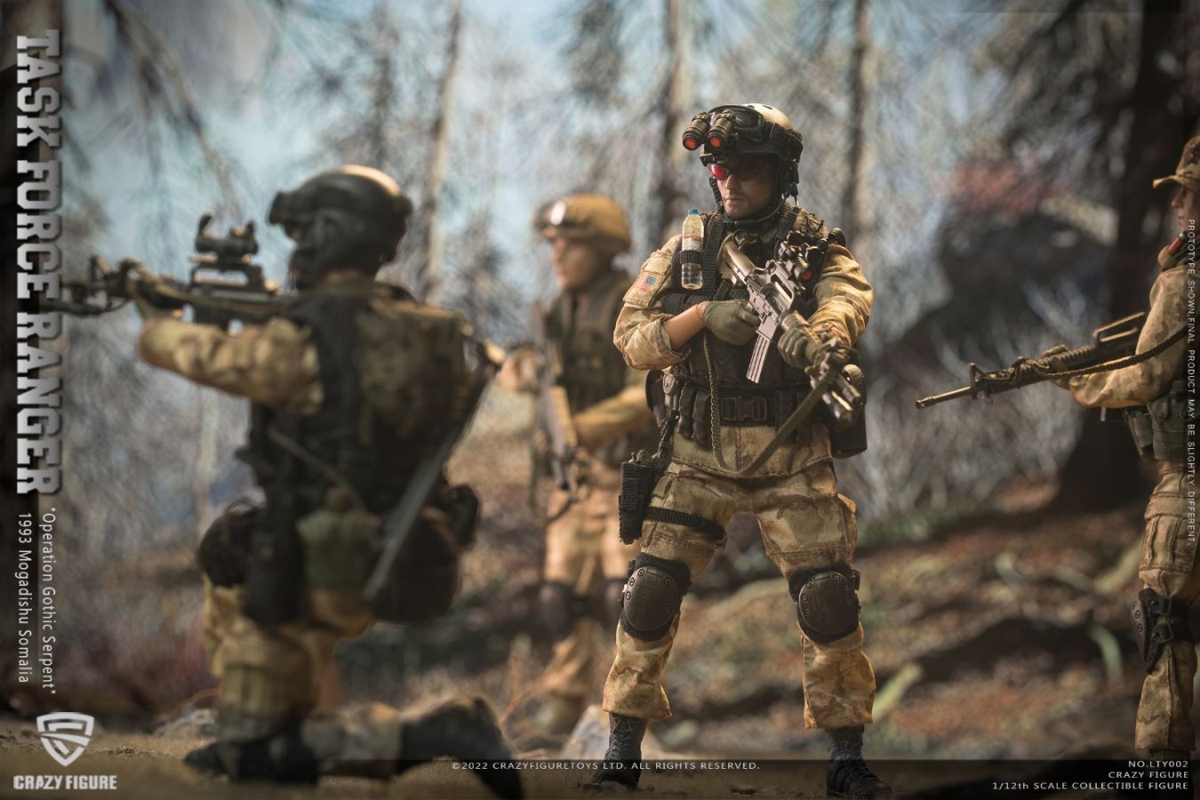 US Army Ranger, Delta Battle Damaged Old Suit (6-person team) 1/12