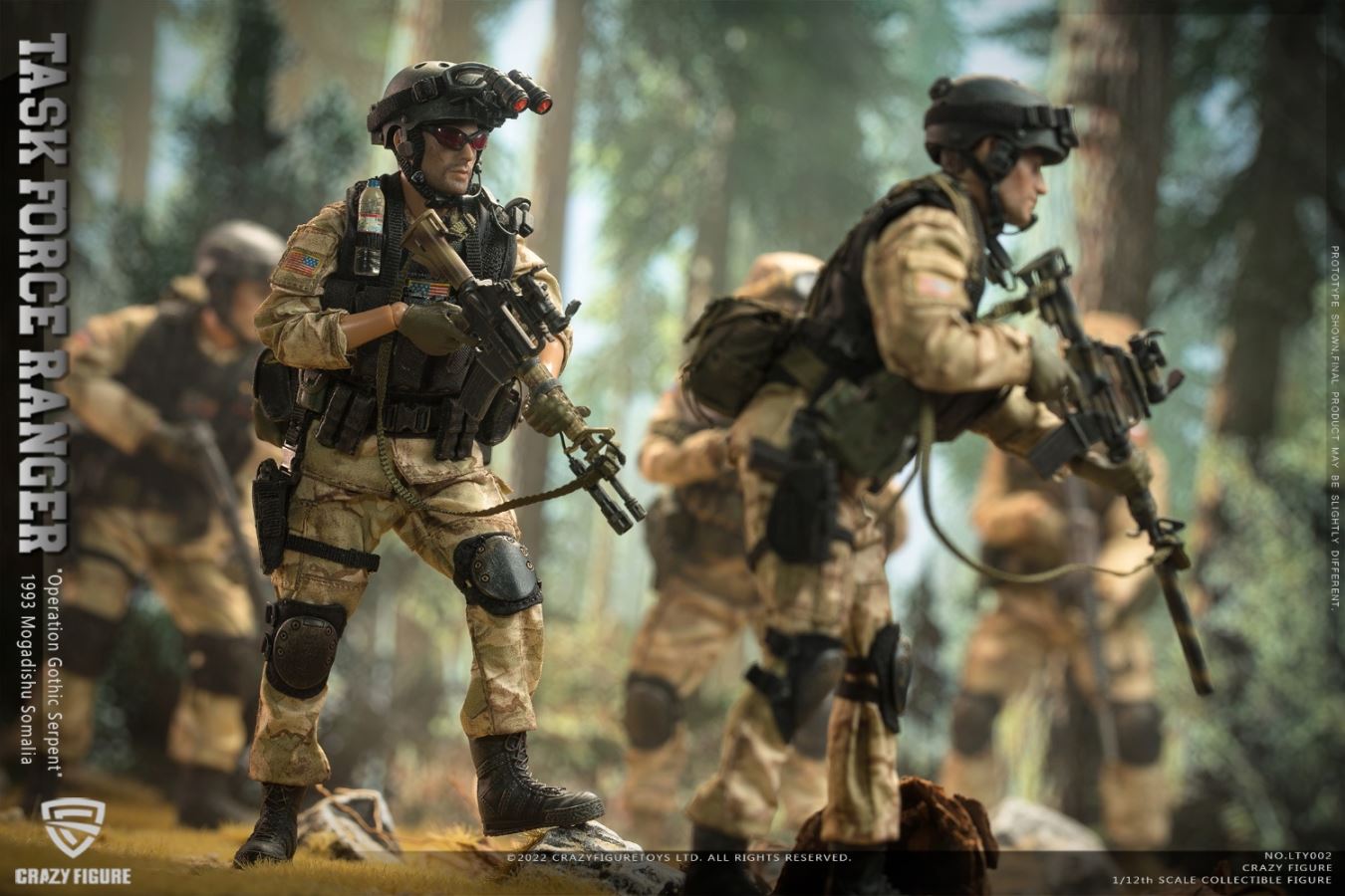 US Army Ranger, Delta Battle Damaged Old Suit (6-person team) 1/12