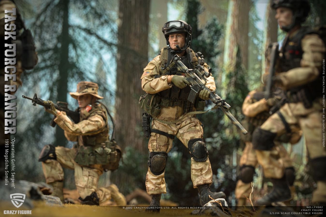 US Army Ranger, Delta Battle Damaged Old Suit (6-person team) 1/12