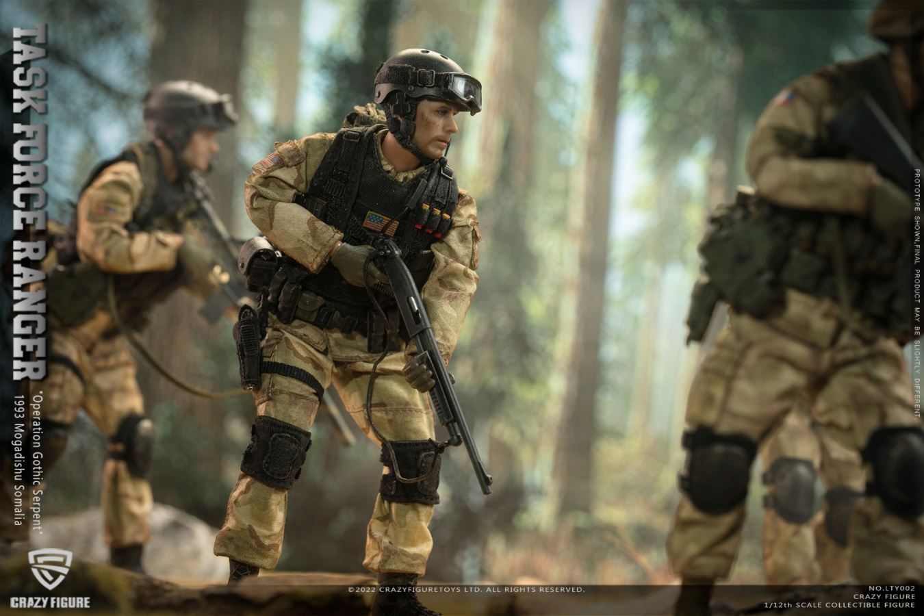 US Army Ranger, Delta Battle Damaged Old Suit (6-person team) 1/12