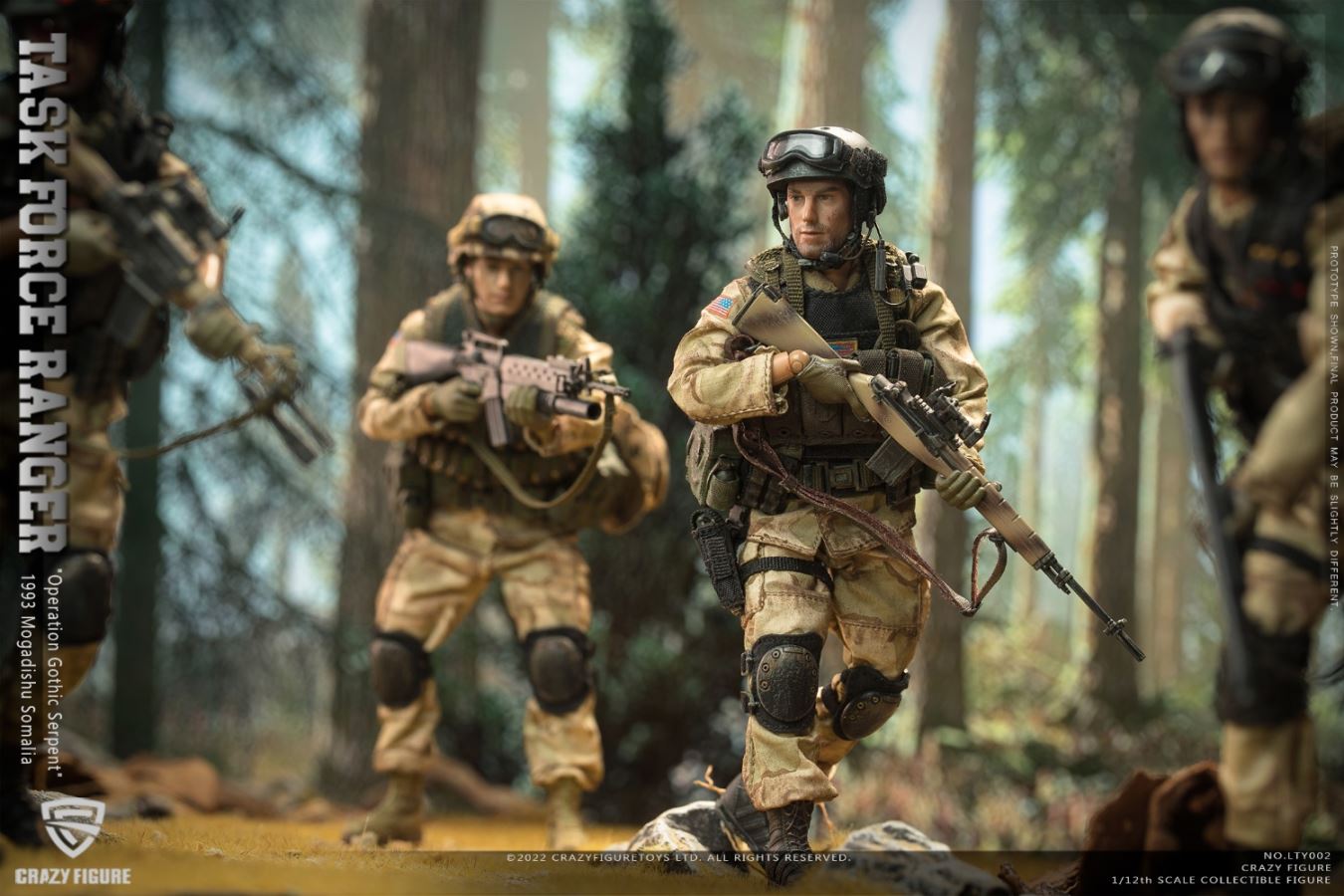US Army Ranger, Delta Battle Damaged Old Suit (6-person team) 1/12