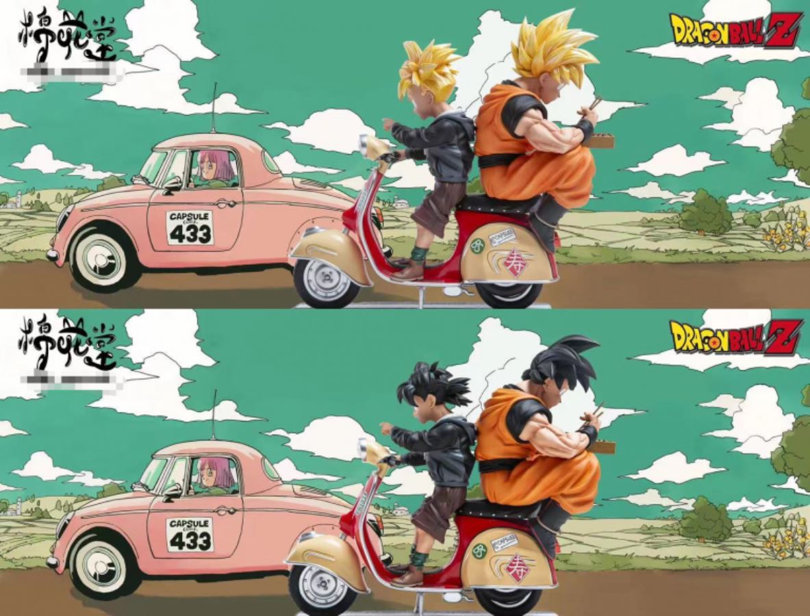 Goku & Gohan on Scooter – Dragon Ball