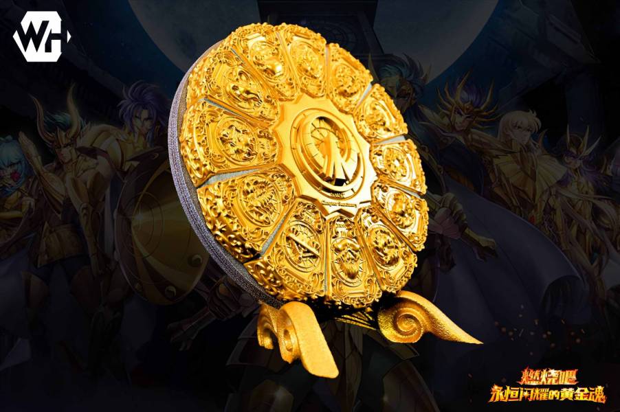 Gold Zodiac Embossed Table Pendulum