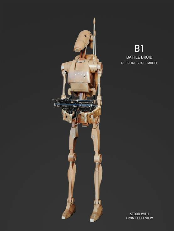 Star Wars Trade Alliance combat robot (B1) and flying vehicle (STAP)