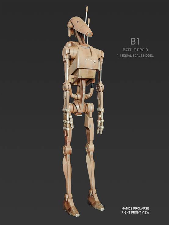 Star Wars Trade Alliance combat robot (B1) and flying vehicle (STAP)
